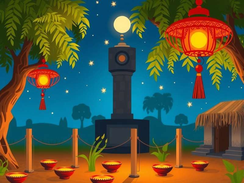 Township Harvest Town Indian Farming Scene